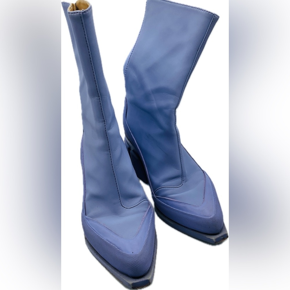 BOTH Gao Low heel Ankle Boots zip rubber Paris lavender purple